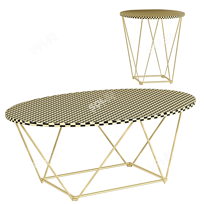 Elegant & Sleek Coffee Set 3D model image 3