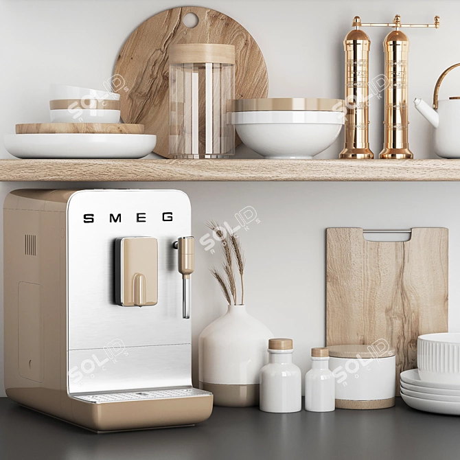 3D Kitchen Accessories Set 3D model image 2