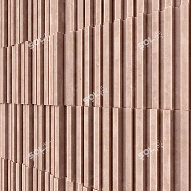 Ultra-Thin Panel Rail Texture 3D model image 2