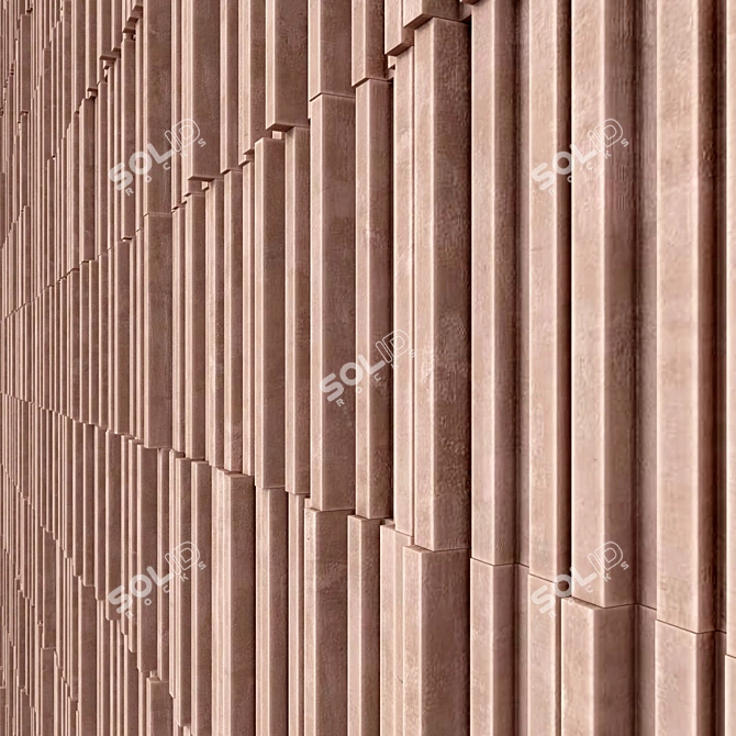 Ultra-Thin Panel Rail Texture 3D model image 5