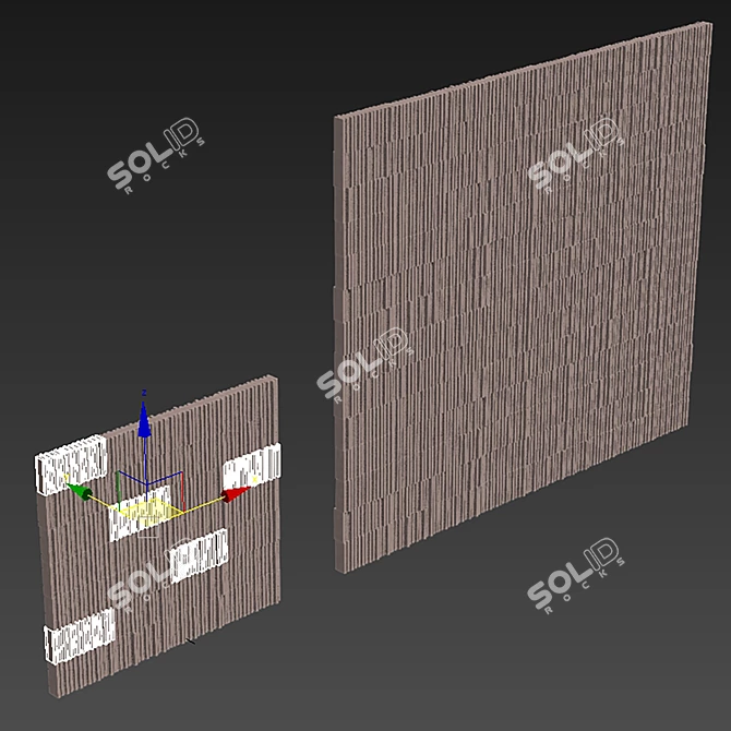 Ultra-Thin Panel Rail Texture 3D model image 6