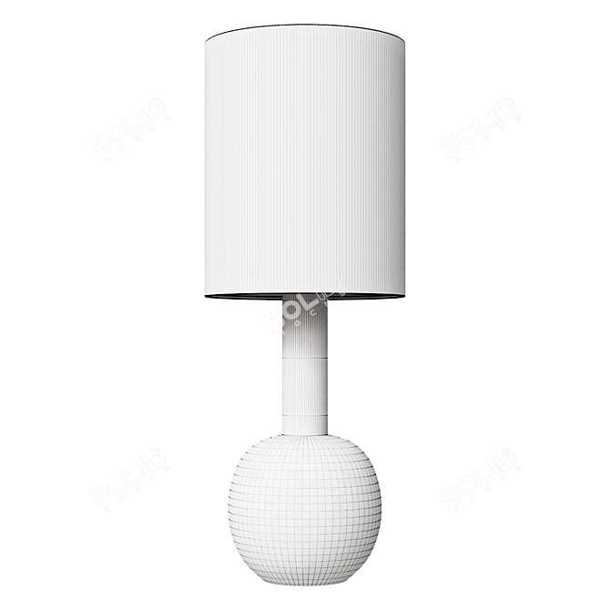 Sleek Black Ecru Table Lamp 3D model image 2