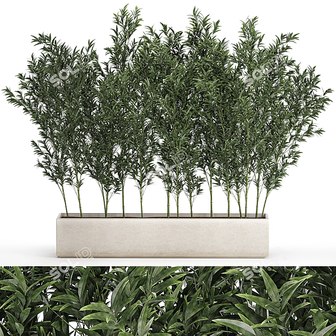 Unique product title: Bamboo Groves for Outdoor and Interior 3D model image 1