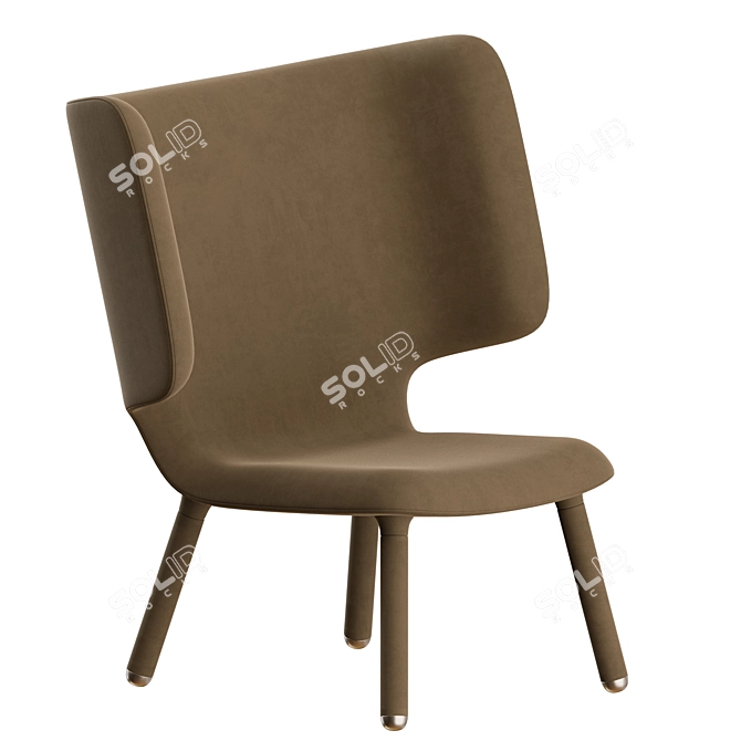 Modern Tembo Lounge Chair Design 3D model image 2