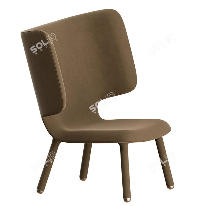 Modern Tembo Lounge Chair Design 3D model image 5