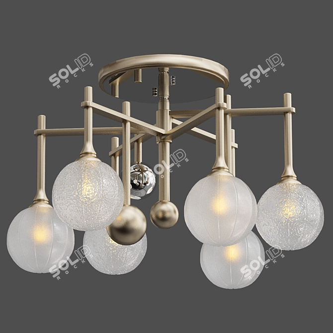 Elegant Majorette Ceiling Light Flush 3D model image 2