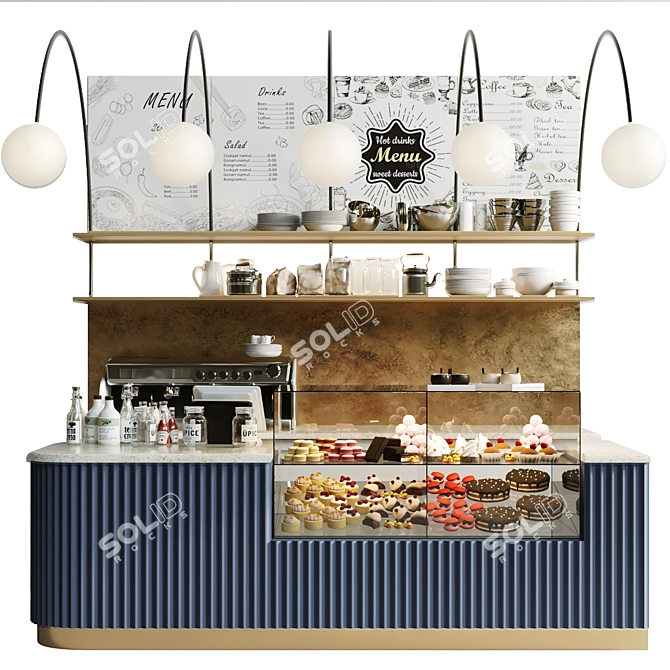 Modern Coffee Shop Design Models 3D model image 1