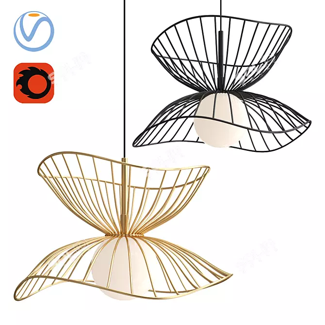 Modern Simris V-Ray Lamp 3D model image 1