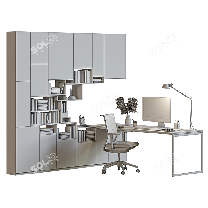 Optimized Workplace 2015 Model 3D model image 6