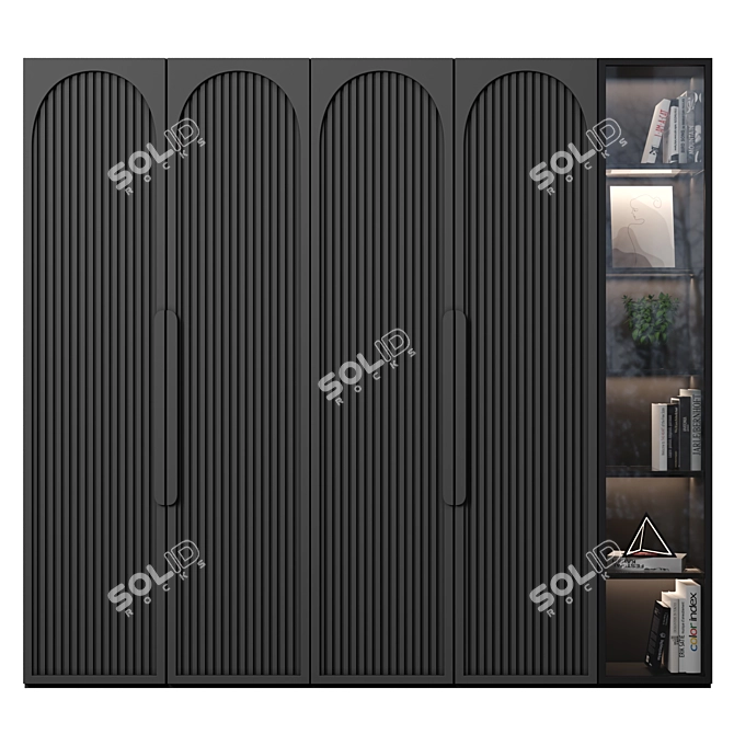 Versatile Modular Wardrobe & Shelving 3D model image 1