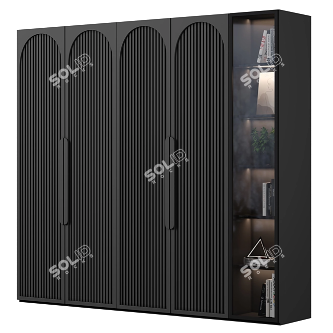 Versatile Modular Wardrobe & Shelving 3D model image 2