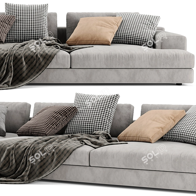 Modern Cassina Chaise Longue Sofa 3D model image 4