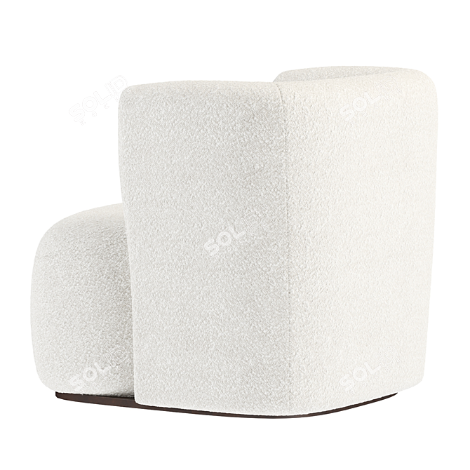 Cozy Nidou Bouclé Armchair 3D model image 2