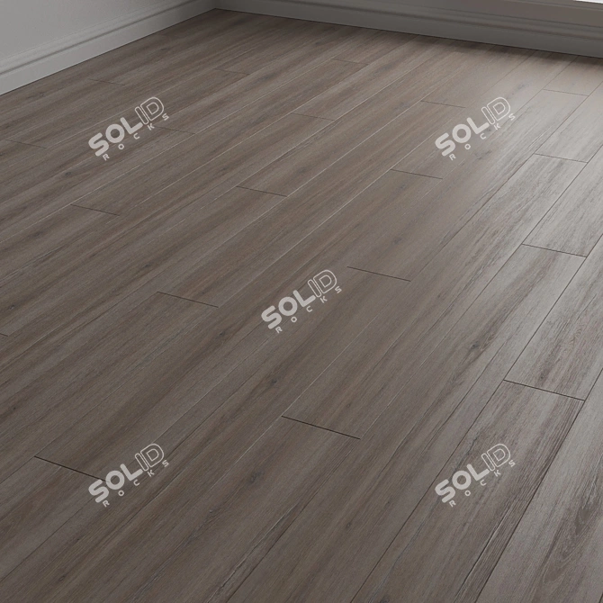 Dark Oak Laminate Flooring Parquet 3D model image 2