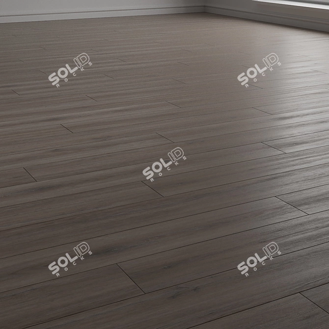 Dark Oak Laminate Flooring Parquet 3D model image 3