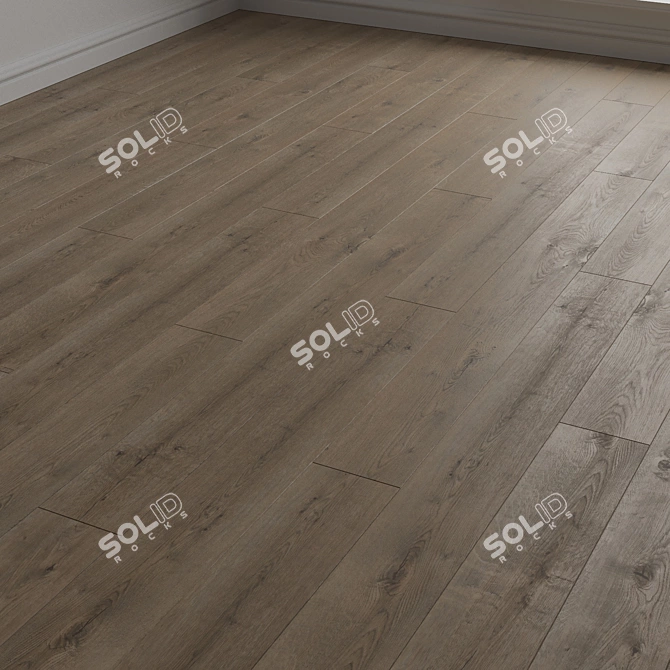 Dark Oak Laminate Flooring 3D model image 2