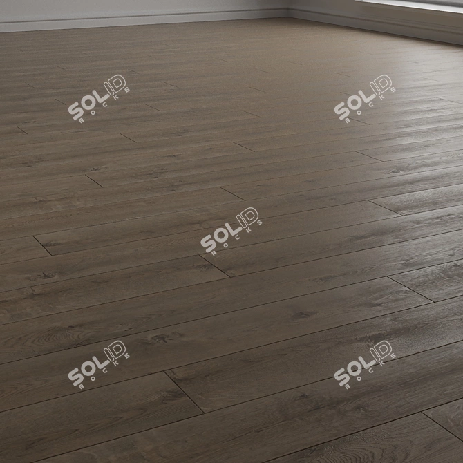 Dark Oak Laminate Flooring 3D model image 3