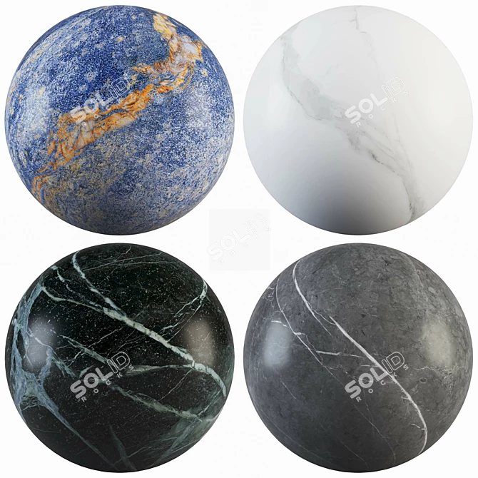 Luxury Marble Texture Collection 3D model image 1