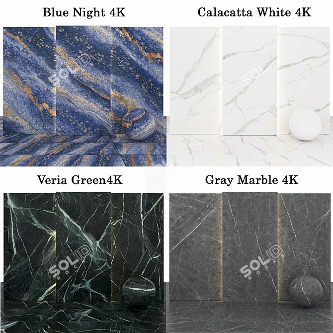 Luxury Marble Texture Collection 3D model image 2