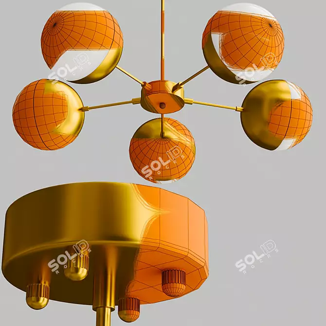 Modern Design Ball Lamp Fixture 3D model image 2