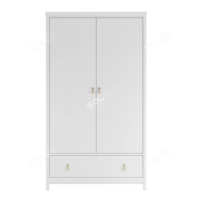 Wood by Ellipsefurniture Wardrobe White 3D model image 2