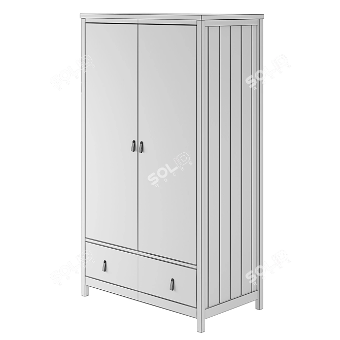 Wood by Ellipsefurniture Wardrobe White 3D model image 3