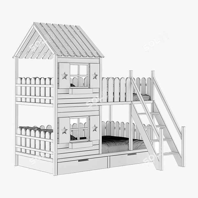 Adaptable Kids Furniture Set 3D model image 3