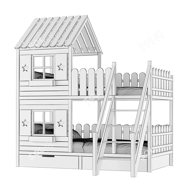 Adaptable Kids Furniture Set 3D model image 8