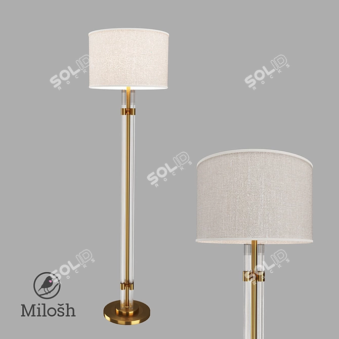 Modern Milosh Floor Lamp 3D model image 1
