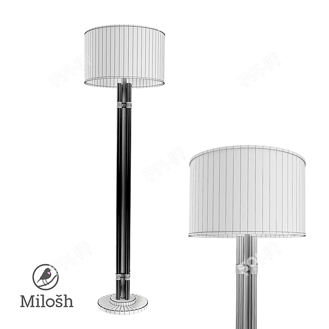 Modern Milosh Floor Lamp 3D model image 2