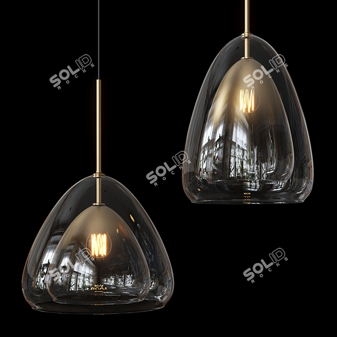 Sleek Selenite & Jocelin Lamps 3D model image 2