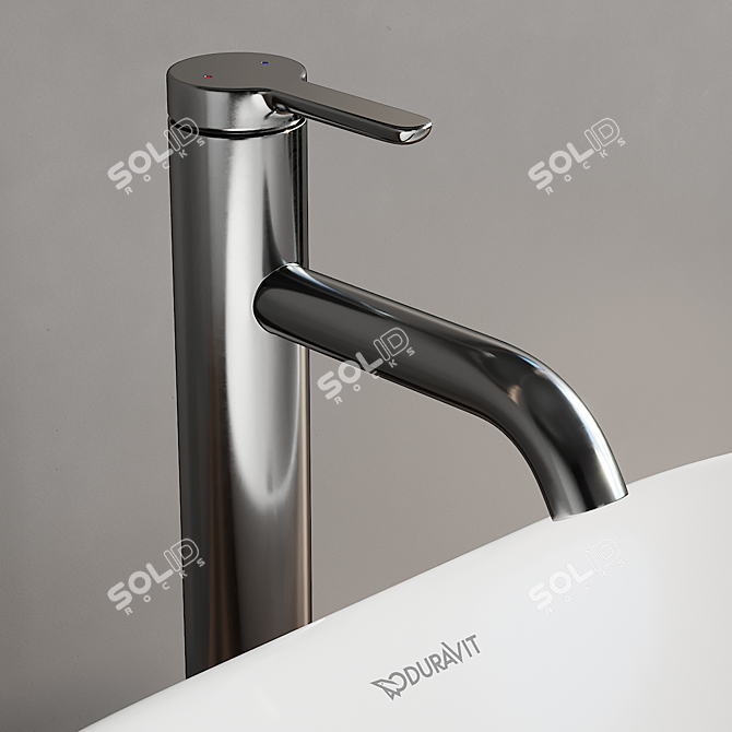 Ketho.2 Double Wooden Vanity Set 3D model image 4