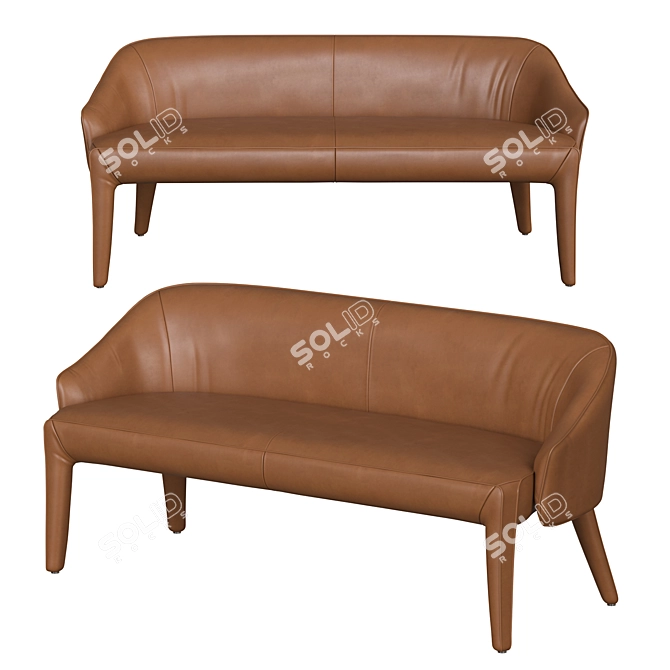 Natuzzi Italia Clio Sofa Bench 3D model image 1