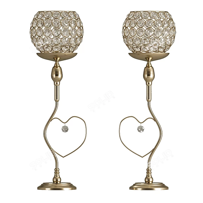 Elegant Candle Holder Set 3D model image 1