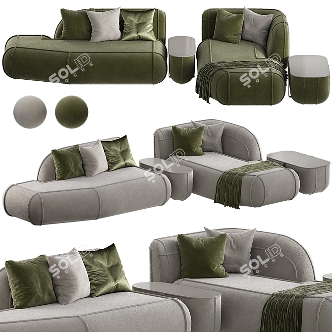 Modern Design Raft Model Kit 3D model image 1