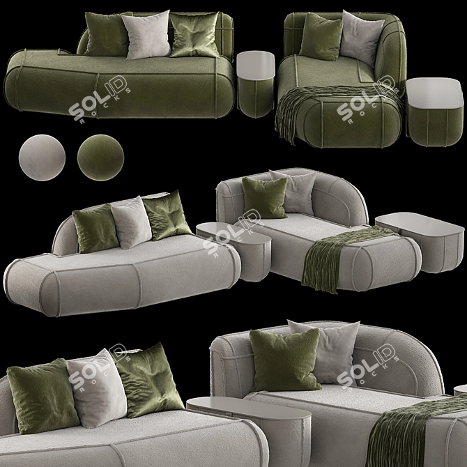 Modern Design Raft Model Kit 3D model image 2