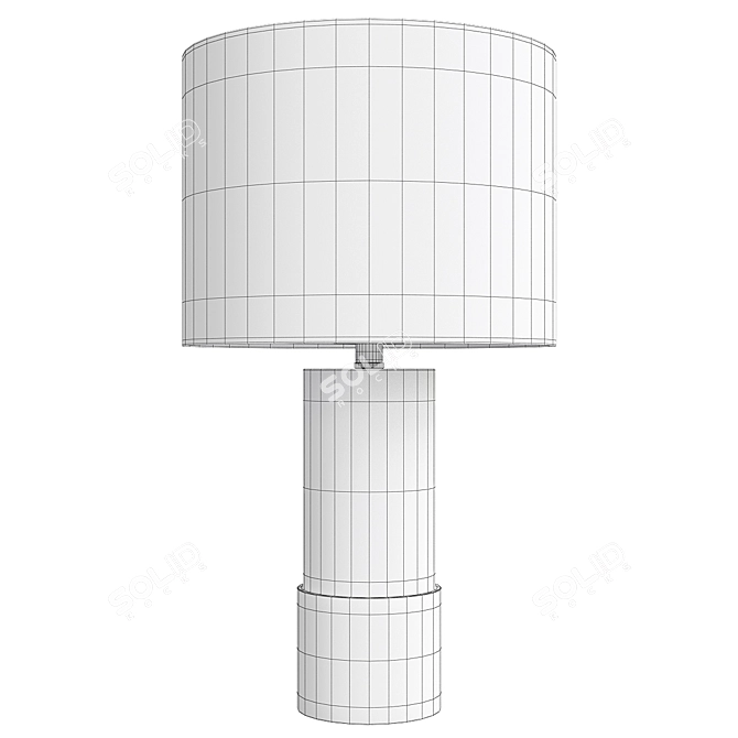 Elegant Resin Table Lamp 3D model image 2