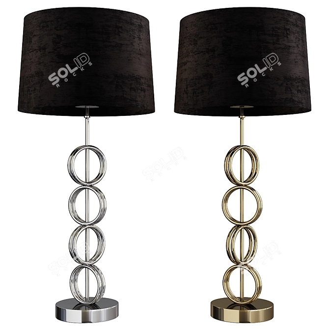 Sleek Polished Nickel Table Lamp 3D model image 1