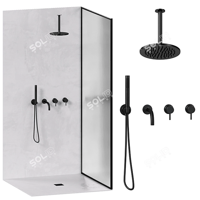 Zucchetti Helm Shower Cabin 3D model image 1