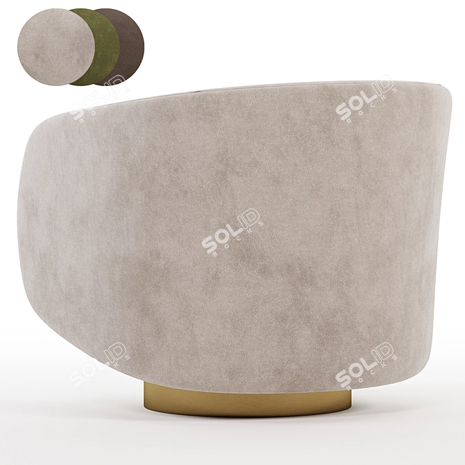  Modern Swivel Armchair Collection 3D model image 5