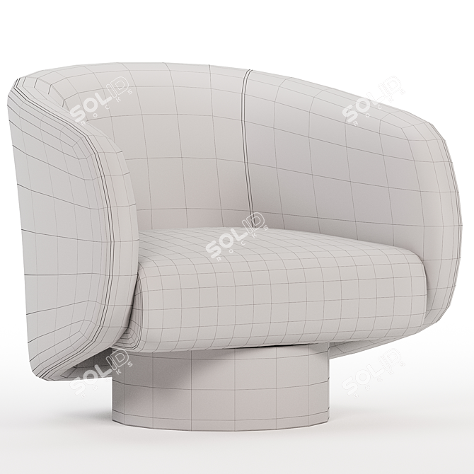  Modern Swivel Armchair Collection 3D model image 6