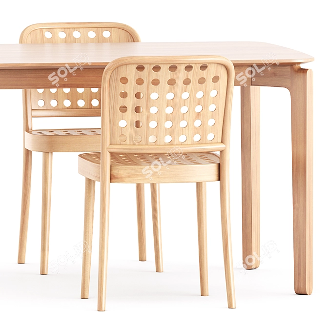 Modern 822 Chair Armchair Set 3D model image 3