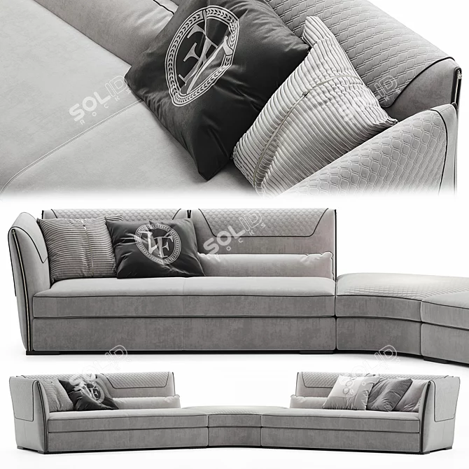 Modern Italian Modular Sofa Clivio 3D model image 1