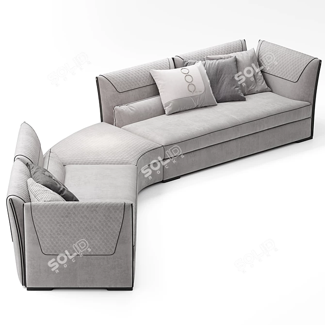 Modern Italian Modular Sofa Clivio 3D model image 3