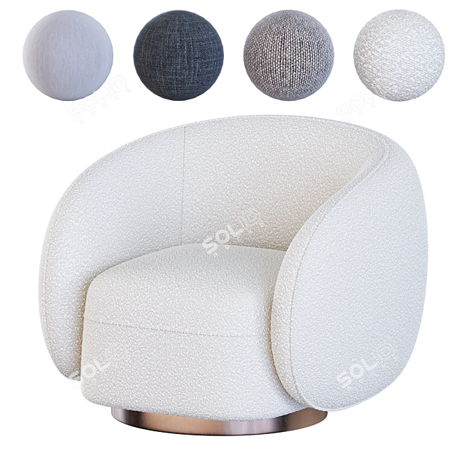 Elegant Swivel Chair Brice Eichholtz 3D model image 1