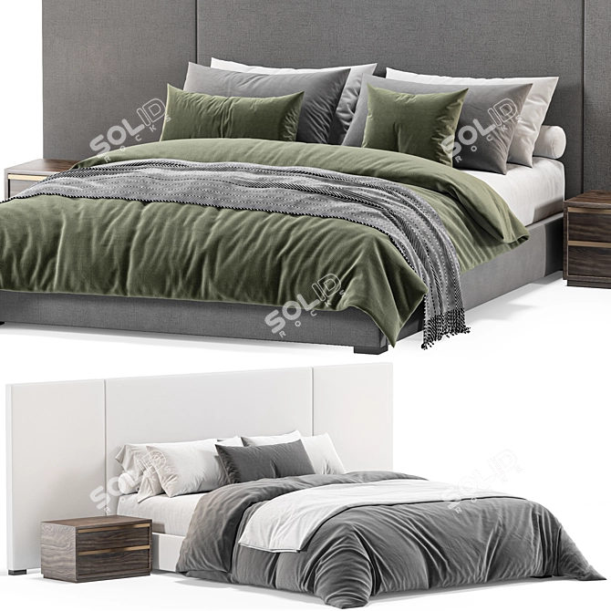 Elegance Bed Set Modena 3D model image 1