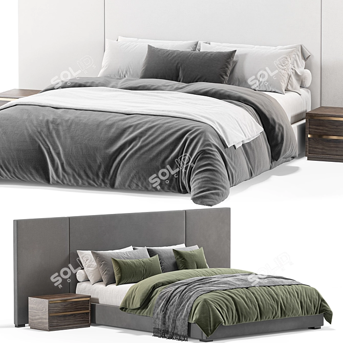 Elegance Bed Set Modena 3D model image 2