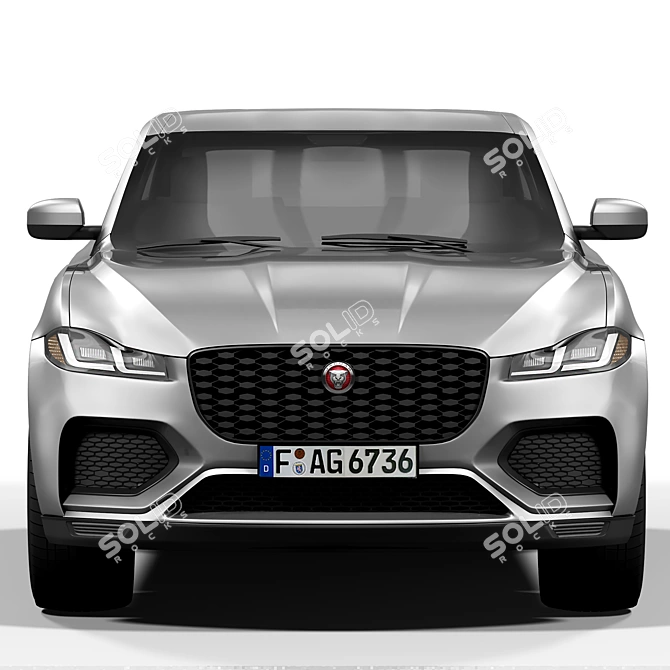 Luxury Jaguar F Pace Model 3D model image 2