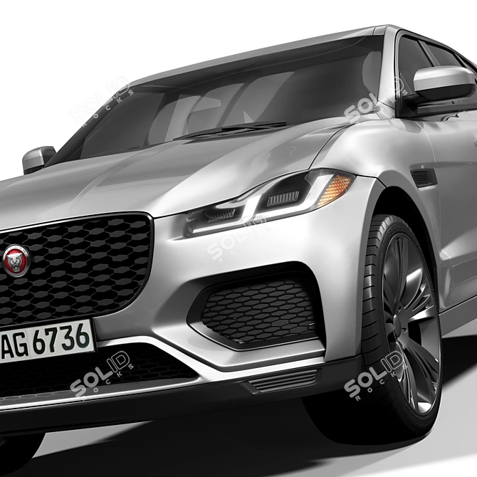 Luxury Jaguar F Pace Model 3D model image 3