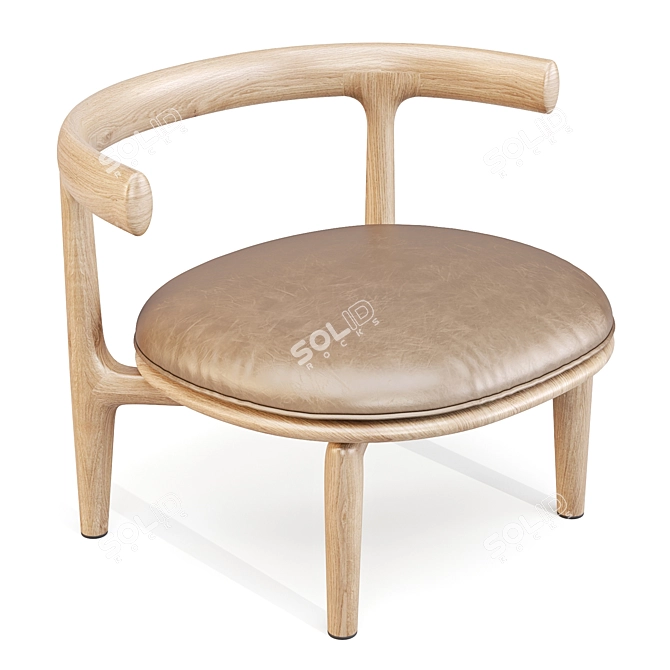 Baxter Himba Mini Armchair 3D model image 2